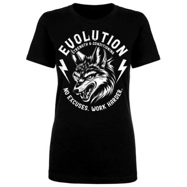 NO EXCUSES - COYOTE - WOMEN'S FITTED T-SHIRT - BLACK - DFKJAS Thumbnail