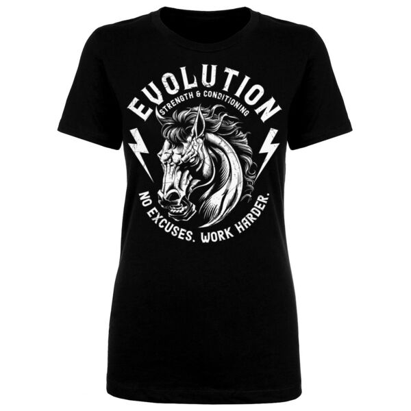 NO EXCUSES - STALLION - WOMEN'S FITTED T-SHIRT - BLACK - MXKU4Q Thumbnail