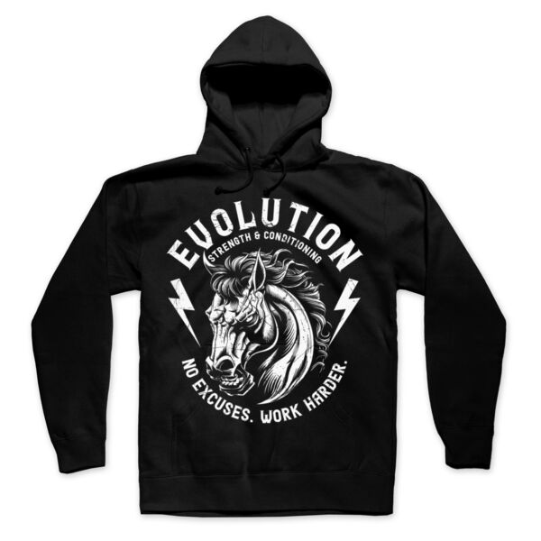 NO EXCUSES - STALLION - MEN'S PULLOVER HOODIE - BLACK - MZRHU6 Thumbnail