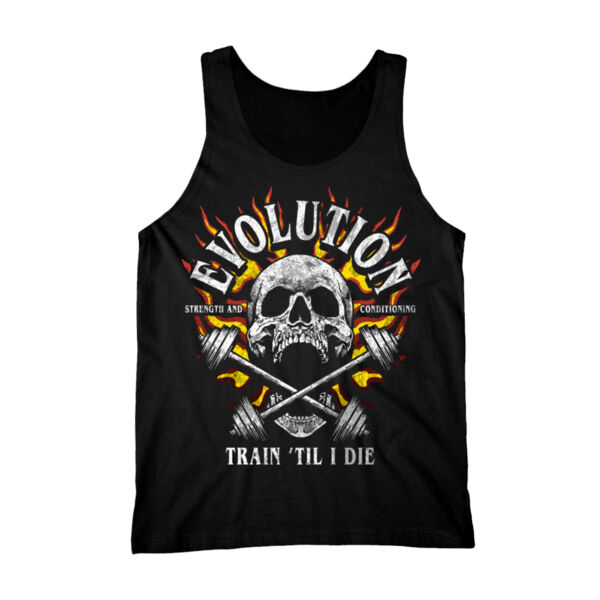 TRAIN 'TIL I DIE - MEN'S TANK TOP - BLACK - QY3A95 Thumbnail
